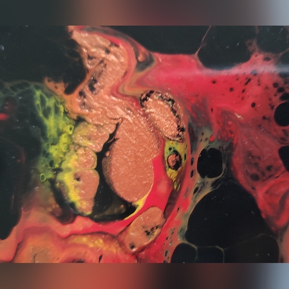 4"Original Acrylic Pour Coasters set of 4 - Picture 5 of 5